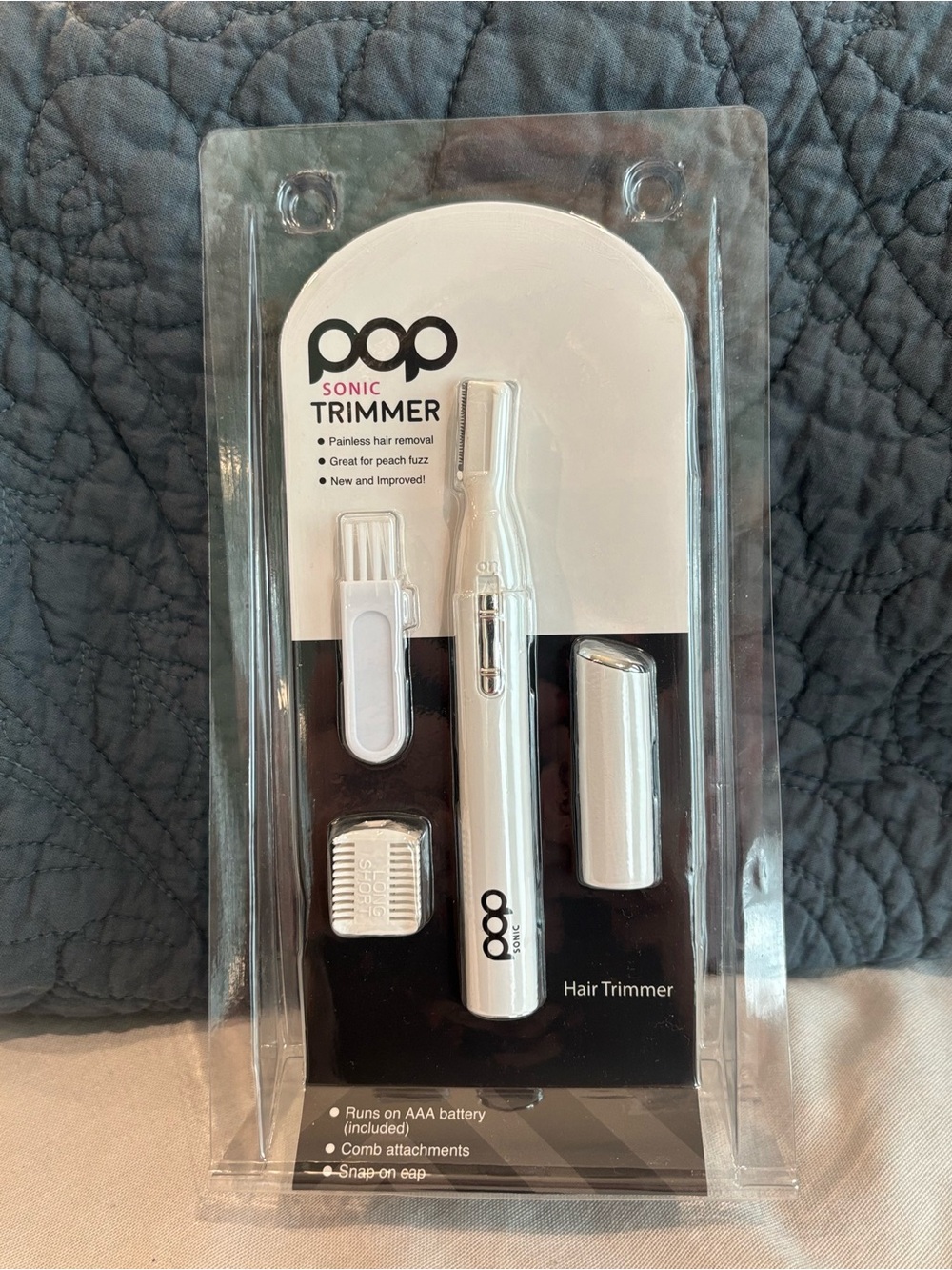 Pop Sonic Facial Hair Trimmer Peach Fuzz Eyebrow Trimmer New Sealed